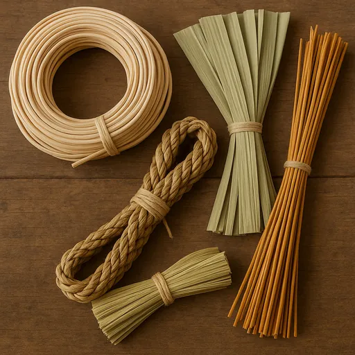 Vegetable materials of a kind used primarily for plaiting